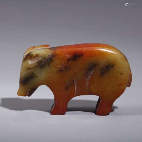 A Carved Archaic Jade Pig