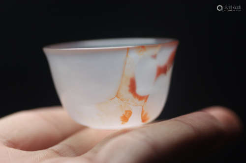 CHINESE AGATE TEA CUP