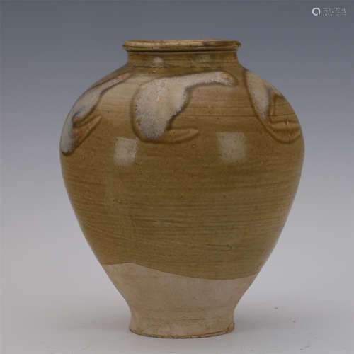 CHINESE PORCELAIN BROWN GLAZE WATER JAR