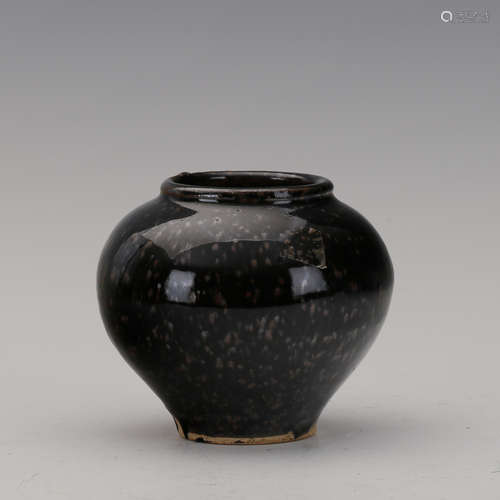 CHINESE PORCELAIN BLACK GLAZE WATER JAR