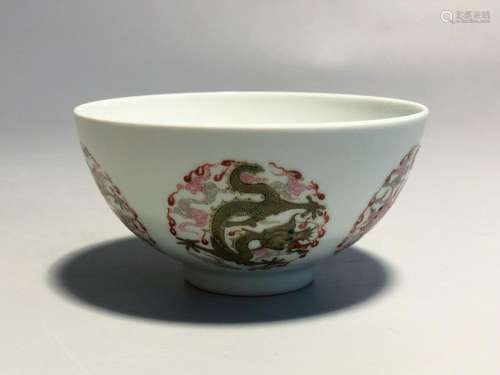 CHINESE FAMILLE ROSE PORCELAIN BOWL W/ MARK