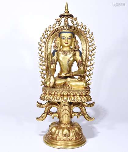 Chinese gilt bronze buddha