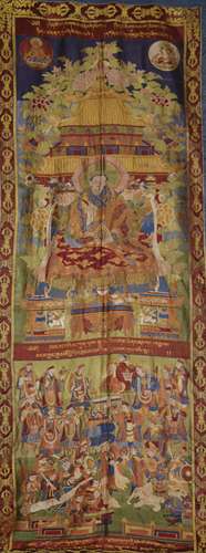 Chinese silk thangka