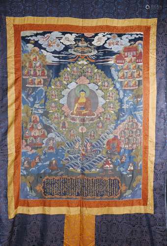 Chinese silk thangka