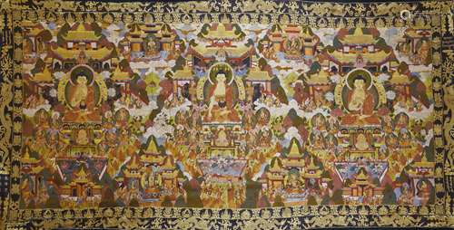 Chinese silk thangka