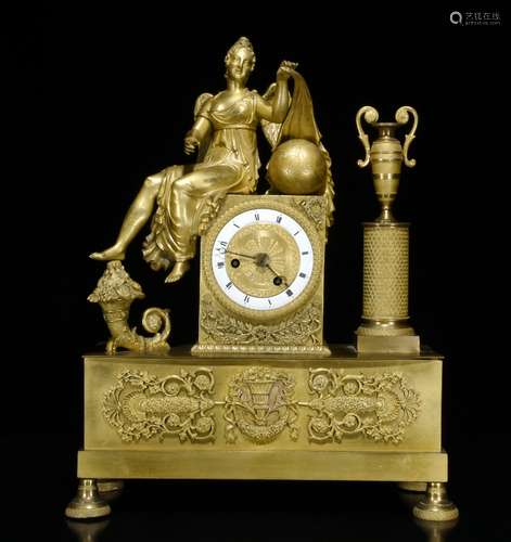 Gilt bronze clock