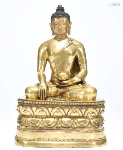 Chinese gilt bronze buddha