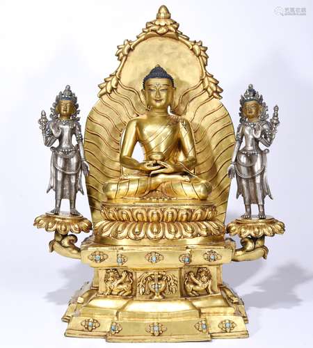 Chinese gilt bronze buddha