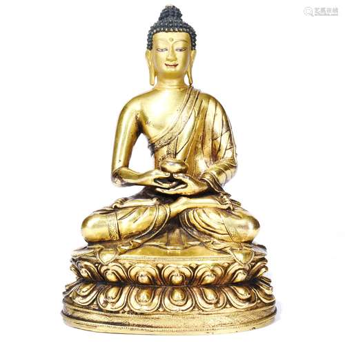 Chinese gilt bronze buddha