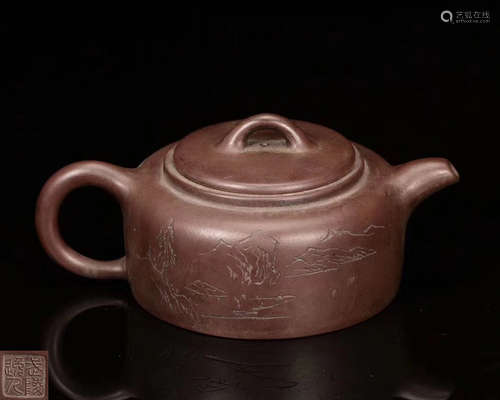 A GUJINGZHOU MADE ZISHA TEAPOT