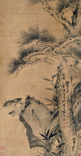 陈鸿寿（1768～1822） 松贞永茂 立轴 水墨绢本