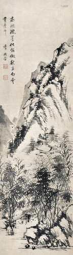 李流芳（1575～1629） 山林秋色 立轴 水墨纸本