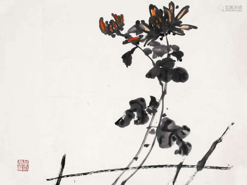 黄独峰（1913～1998） 花卉 软片 设色纸本