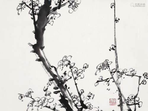 黄独峰（1913～1998） 花卉 镜片 设色纸本
