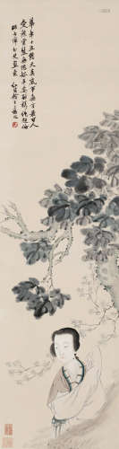 胡三桥（1839～1883） 探花图 立轴 设色纸本