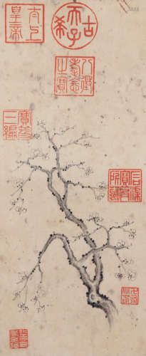 乾隆（1711～1799）（款） 疏影横斜 立轴 水墨纸本