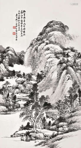 萧俊贤（1865～1949） 空山新雨后 立轴 水墨纸本