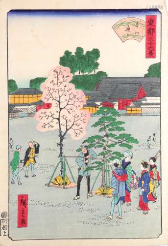 TWO JAPANESE WOODBLOCK PRINTS BY HIROSHIGE II.