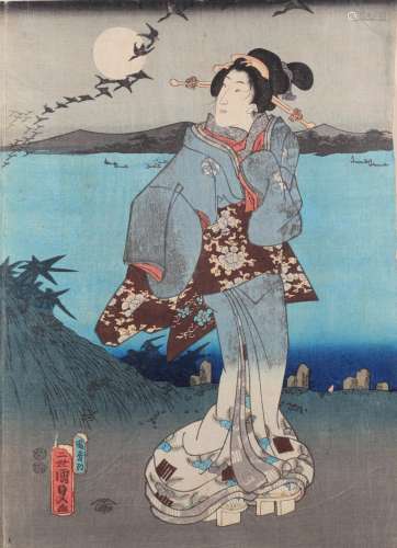 A GROUP OF JAPANESE WOODBLOCK PRINTS.