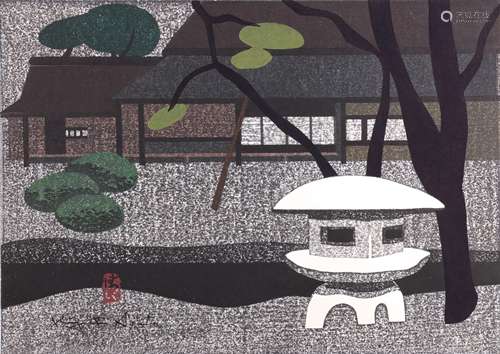 A WOODBLOCK PRINT BY KIYOSHI SAITO.