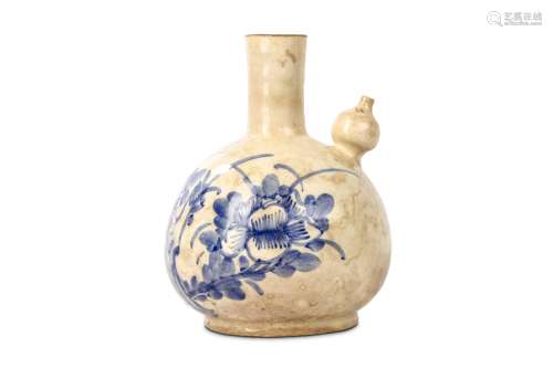 A BLUE AND WHITE KENDI. Korea, Joseon Period The globular body rising from a short foot to a