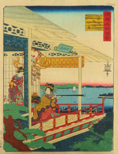 A JAPANESE WOODBLOCK PRINT BY HIROSHIGE II.