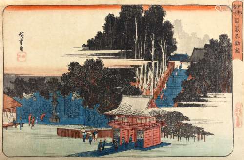 A JAPANESE WOODBLOCK PRINT BY HIROSHIGE.