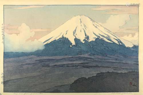 A WOODBLOCK PRINT BY HIROSHI YOSHIDA.