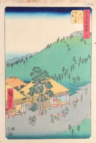 A JAPANESE WOODBLOCK PRINT BY HIROSHIGE.