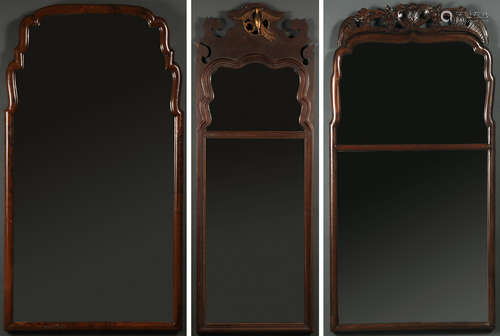 A PAIR OF QUEEN ANNE MIRRORS