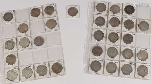 30 MORGAN & PEACE SILVER DOLLARS CIRCA 1878-1935