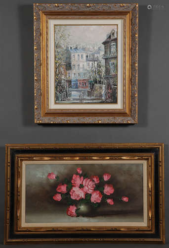 A PAIR OF FRENCH PAINTINGS, 20TH CENTURY