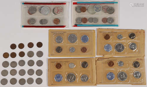 A MIXED US COIN LOT, CIRCA 1887-1968