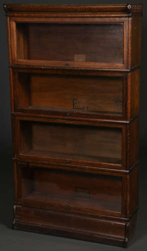 OAK STACKING BOOKCASE, EARLY 20TH CENTURY