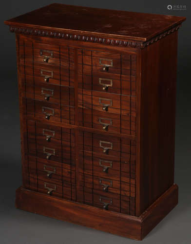 A FINE CARD CATALOG FILE CABINET