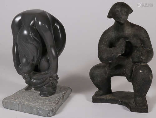 A PAIR OF MODERNIST SCULPTURES