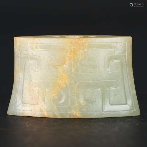 CHINESE JADE CARVED SWORD ORNAMENT