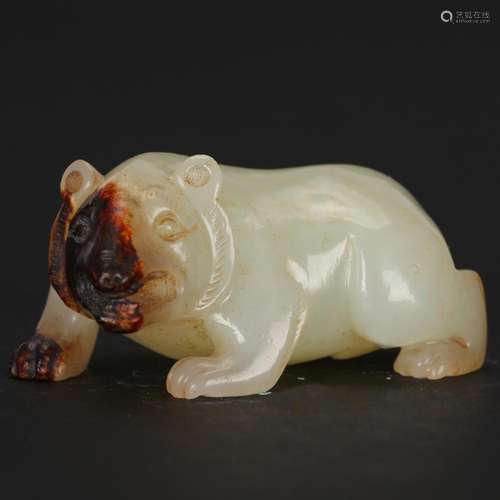 CHINESE JADE CARVED BEAST