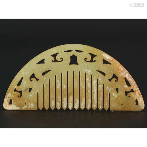 CHINESE JADE HAIR COMB