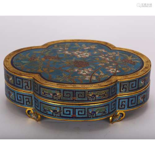 CHINESE CLOISONNE COVER BOX