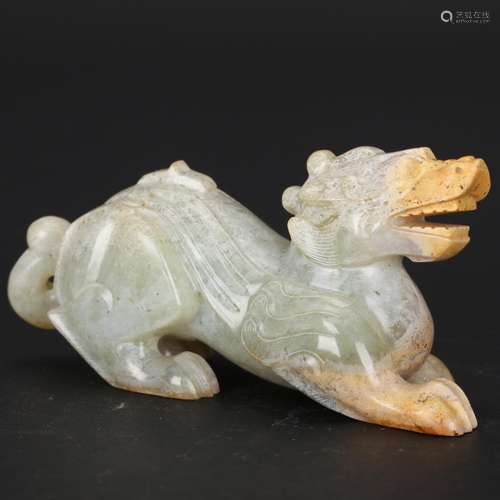 CHINESE JADE CARVED BEAST