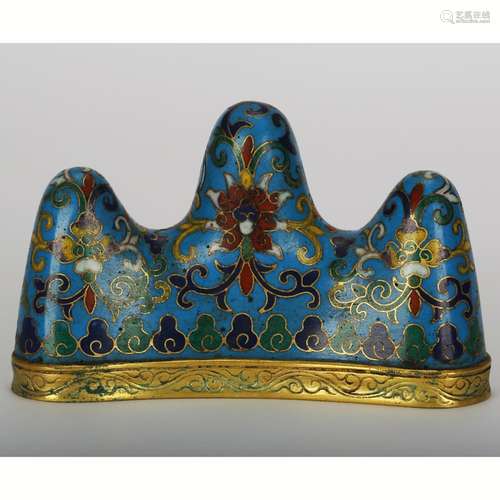 CHINESE CLOISONNE BRUSH REST