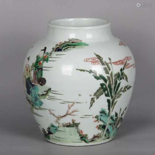 CHINESE WUCAI PORCELAIN JAR