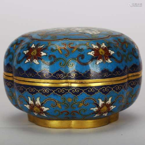 CHINESE CLOISONNE COVER BOX