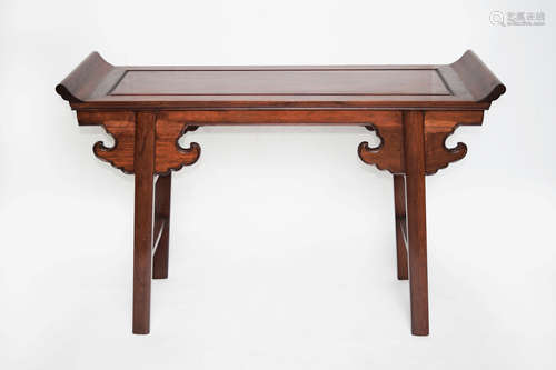 An Ambila Wood (Ciwei Zitan) Altar Table with Tilted Edge