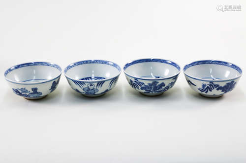 A SET OF KANGXI MARKED BOWLS