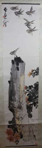 WANG ZHEN HANGING SCROLL PAINTING