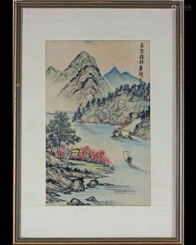 RIVER AND MOUNTAIN PAINTING