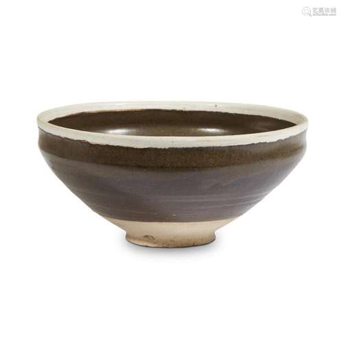 A Chinese northern blackware bowl with white rim, probably Cizhou, song dynasty