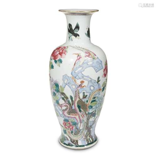 A large famille rose porcelain 